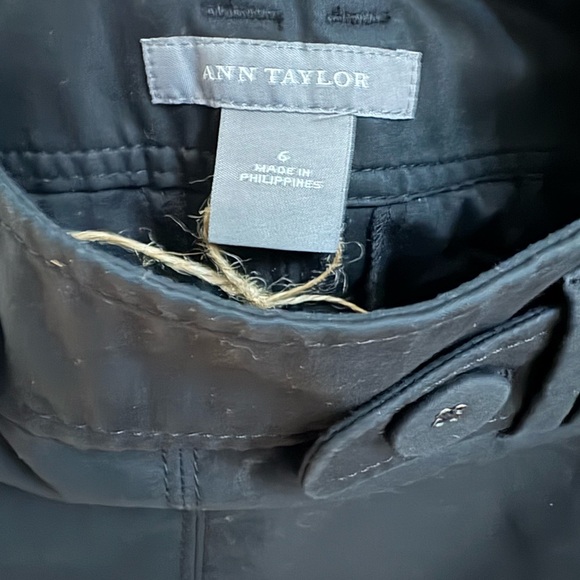 Ann Taylor Black Pencil Skirt with Button Detail - Picture 3 of 4